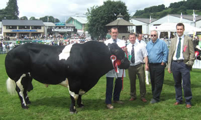 The reserve champion presentation – The reserve champion presentation – L/R – Jock Wyllie, Andy Ryder (judge) Ken Miller & Renewable Energy Systems (sponsors)